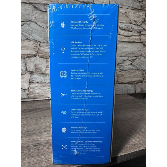 LinkSys Max-Stream Dual Band WiFi 5 Router AC1750 Streaming Gaming 15+ Devices - Picture 2 of 5